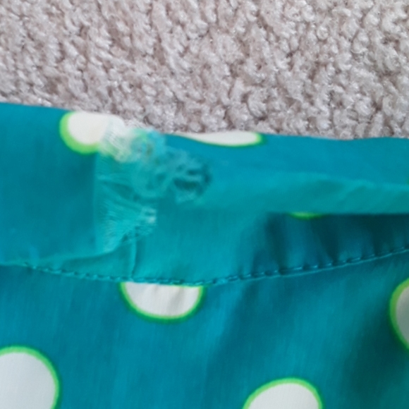 Adorable velvet heart teal and Polk a dot dress xs - Picture 4 of 4